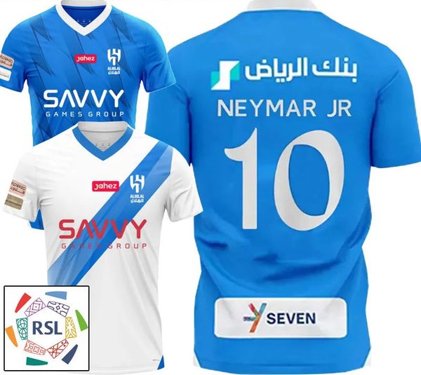 

neymar jr 2023 2024 al hilal saudi soccer jerseys 23 24 malcom neves sergej vietto koulibaly lghalo kanno home away men kids football shirt, Black;yellow