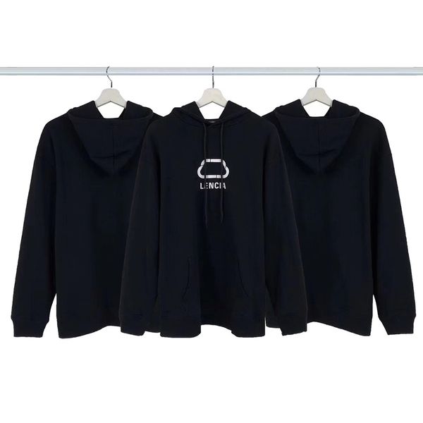 

blcg lencia autumn winter oversize hoodies men carbonized compact spinning fabric wardrobe essentials sweatshirts warm plus size brand cloth, Black