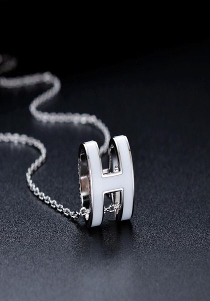 

designer classic luxury h pendant necklaces for women 18k gold letter necklace design jewelry colorfast hypoallergenic annicersary3432325, Silver