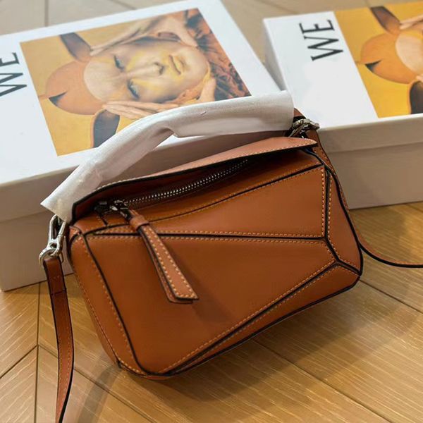 

19cm/23cm designer woman tote bags crossbody bags fashion puzzles mini soft leather lady handbags