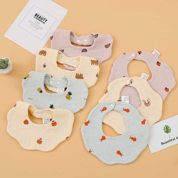 

bibs cloths cotton gauze baby bibs new solid petal absorbent saliva towel newborn cloths scarf for boys girls feeding bib r230819