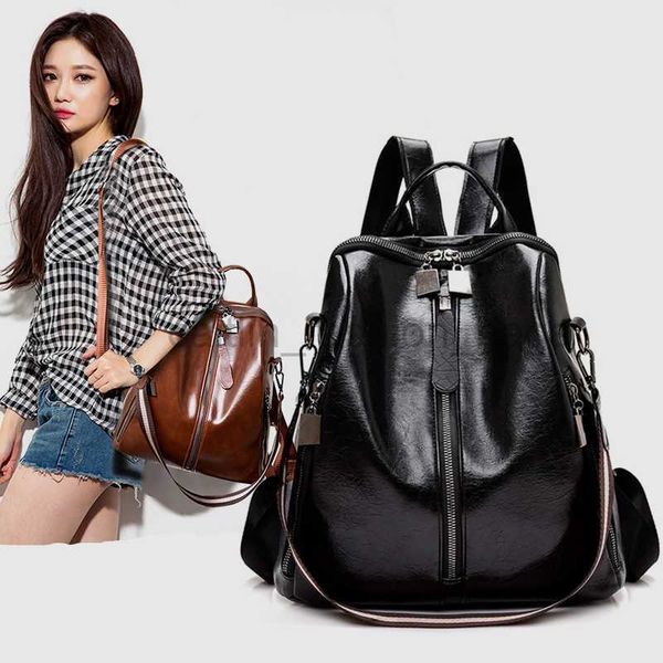 

backpack women's leather 2023 vintage travel shoulder bag mochilas school caitlin_fashion_bags