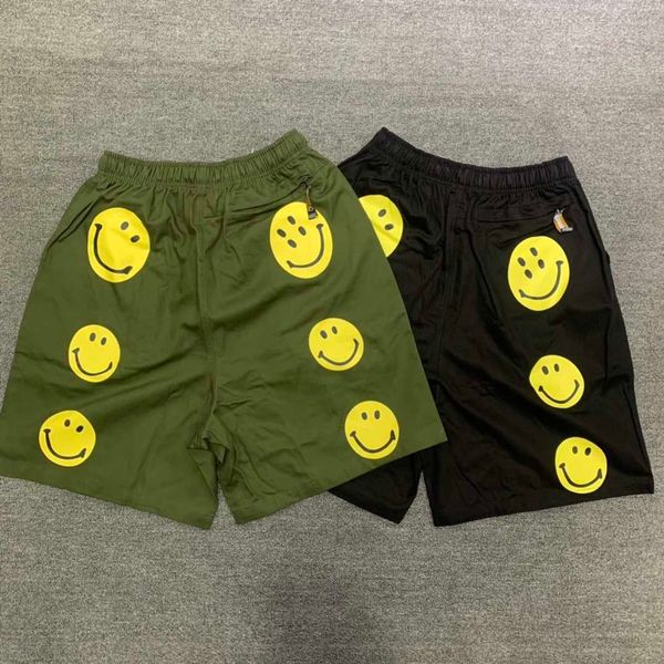 

men's shorts kapital kountry's trendy nylon smiley face loose fitting men's and women's casual shorts trend, White;black