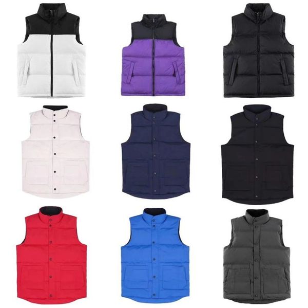 

north face vest puffer mens downs parkas vest letter zipper puffer jackets outwear coats waterproof for mens and women windbreaker thick sle, Black;white