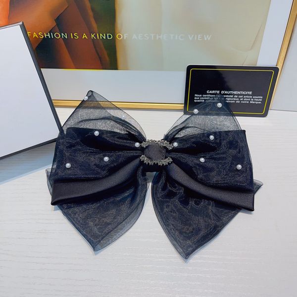 

pearlescent mesh bow clasp clip high horsetail fixed hair clasp hair ornament new elegant ball hair clip headwear