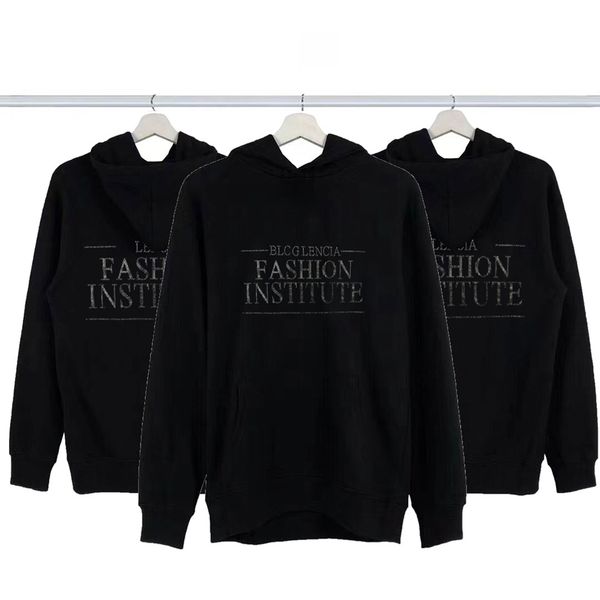 

blcg lencia autumn winter oversize hoodies men carbonized compact spinning fabric wardrobe essentials sweatshirts warm plus size brand cloth, Black