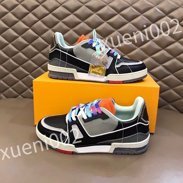 

new luxury men women leather sneakers leather flat trainers black mesh lace-up casual shoes outdoor runner trainers sport shoes size39-44 rd