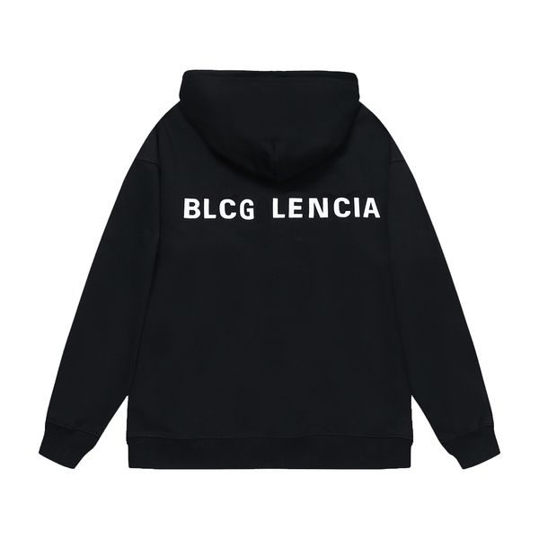 

blcg lencia autumn winter oversize hoodies men carbonized compact spinning fabric wardrobe essentials sweatshirts warm plus size brand cloth, Black