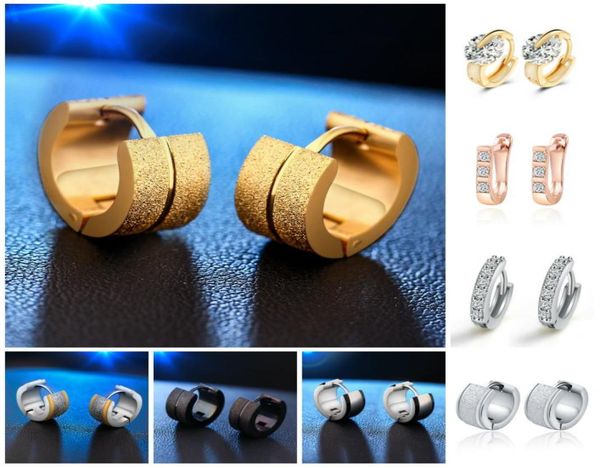 

channel earrings hoop mens stainless steel stud earrings for women hanging crystal diamond sterling silver 14k rose gold mens hoop7426199, Golden;silver