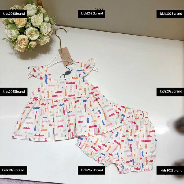 

tracksuits baby clothes kids sets 2pcs square neck strap dress and fashionable bread pants new arrival, White