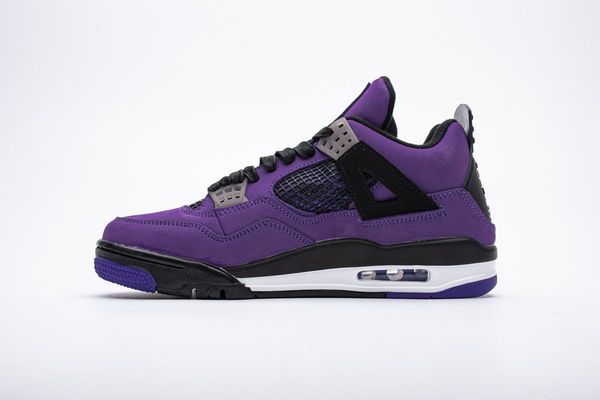 

excellent basketball shoes jumpman 4 purple black metalic sp og man/woman sport sneaker with original box fast delivery