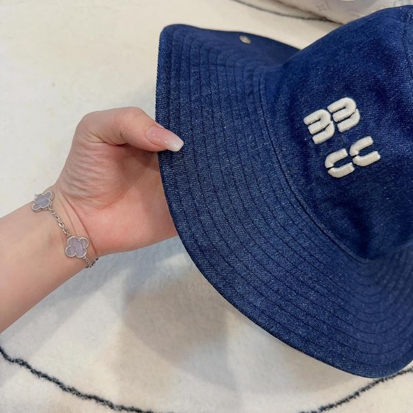 

high-end hat logo mm embroidered alphabet cowboy outdoor fisherman hat, Blue;gray