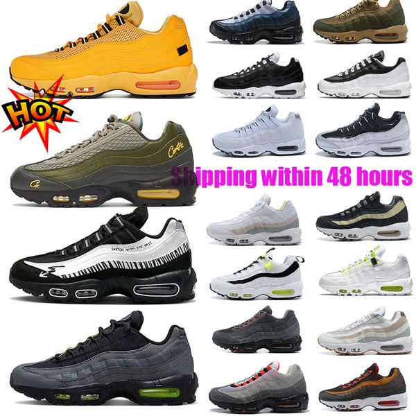 

95 mens running shoes 95s max triple black white air neon cork greedy dark smoke grey brown sneakers 20th anniversary grape safari cushioned
