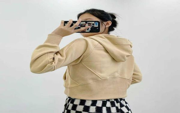 

yoga sweatshirt scuba half zip hoody outdoor leisure sweater gym clothes women workout fitness loose thick yoga jackets exerc8356876, Gray