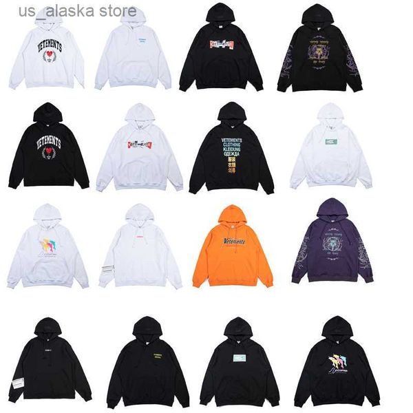 

men's hoodies sweatshirts multi versions vetements limited edition hoodie sweatshirts men women vtm hooded pullover t230819, Black