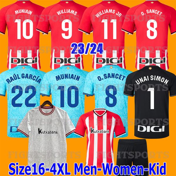 

23 24 club bilbao soccer jerseys berenguer 2023 muniain athletic williams jr football shirt raul garcia villalibre camiseta sancet third gk, Black;yellow