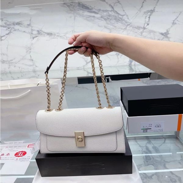 

fashion pochette bag luxury crossbody bags womens designer handbags white genuine leather chain classic flap purses designer woman handbag s