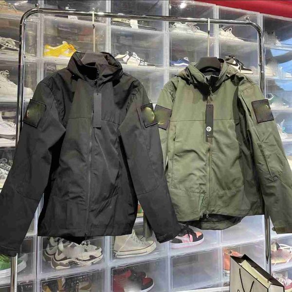 

men s jackets designer jacket autumn hooded cp jacket multi pocket lens decoration cotton material men's casual zipper thin lady's, Black;brown