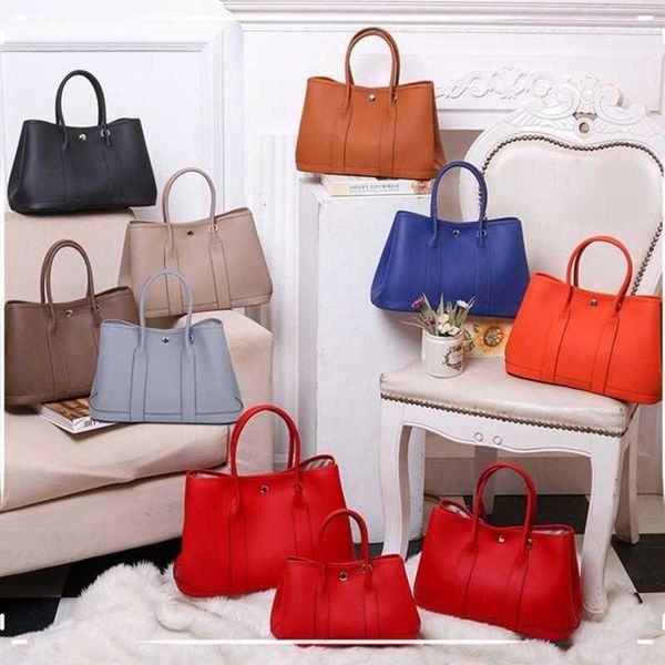 

100 genuine leather bag garden party tote hand women famous brands cow shoulder pvcb