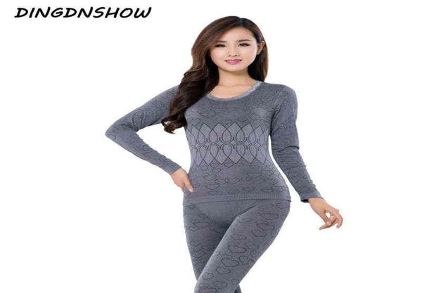 

thermal underwear warm winter print seamless intimates ladies clothes antibacterial print long johns women shaped sets 2112286992091, Black;pink