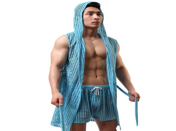 

whole1pcs men robes bathrobe plus size robe mens sleepwear brand male kimono gay wear men sleep lounge pajama set robes 2319554, Black;brown