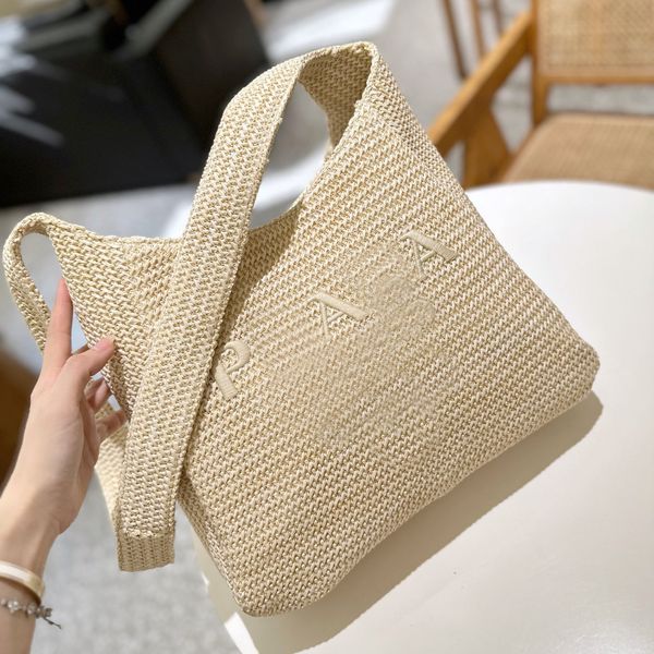 

straw tote bag designer womens bag shopping bag summer raffia woven beach totes shoulder bag wallets luxurys handbags fashion letter travel