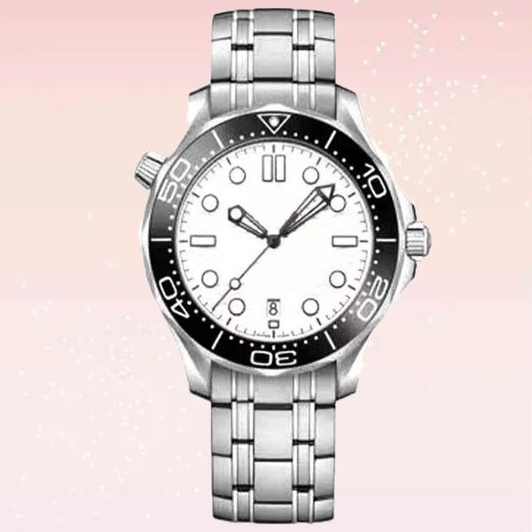 

omeg master watch montre luxe watch ceramic ring automatic mechanical luminescence sapphire waterproof glass lens self winding fashion watch, Slivery;brown