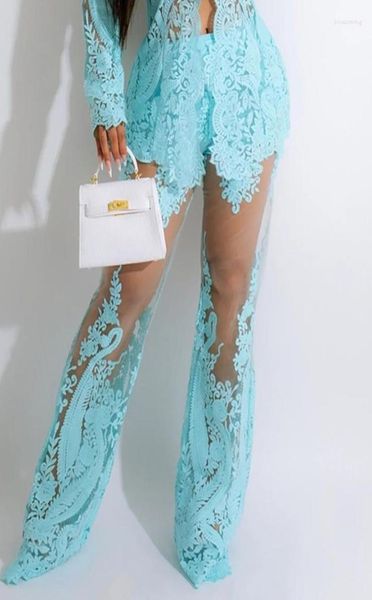 

women039s pants women39s high waist sheer mesh lace fashionable and casual street wear6962137, Black;white
