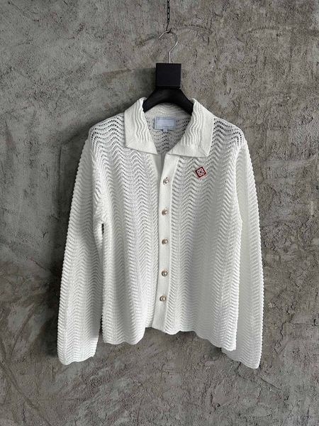 

highend brand mens white shirt fashion wavy knit long sleeved shirt us size luxury designer shirt, White;black