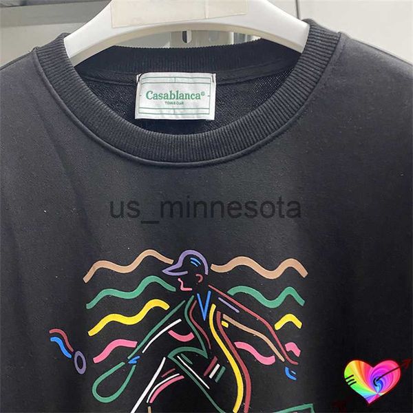 

men's hoodies sweatshirts 2023 black casa crewneck sweatshirts men women long sleeve casa tennis hoodie terry cotton sport pullovers j2