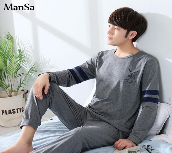 

good quality mens sleepwear set long sleeve spring male pajama set men comfortable cotton pajamas for men leisure nightwear9386911, Black;brown