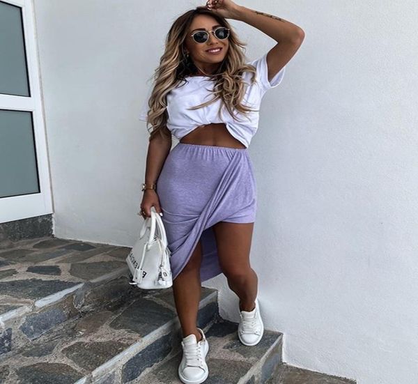 

pleated dresses 2021 summer design skirt asymmetric015224927, Black