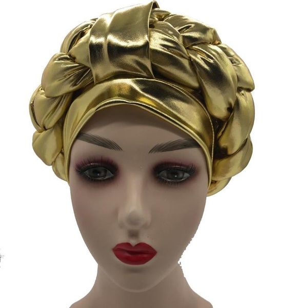 

ethnic clothing latest muslim hijab bonnet female headwrap braids turban cap for women ready to wear african auto gele turbans nig2565832, Red