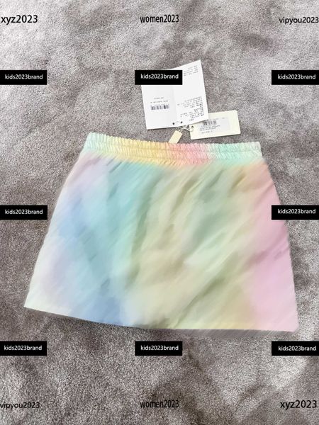 

new summer dress kids rainbow colored short skirt girl clothes baby girls princess dresses size 90-160 cm princess dress april19, Blue