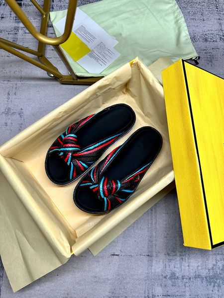 

fashion men designer slides womens slippers summer beach sandal slide flat platform lady home flip flops shoes striped causal slipper with b, Black