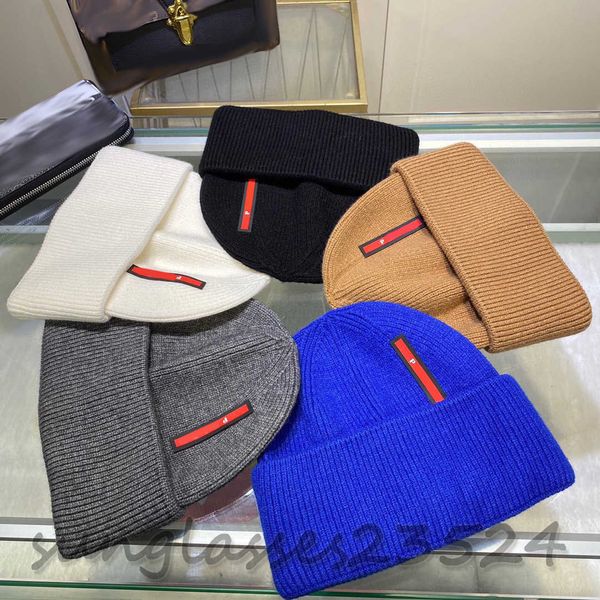 

pra classic knitted hat brand logo, autumn and winter fashion accessories, comfortable, warm and breathable, letter stickers 202221, Blue;gray