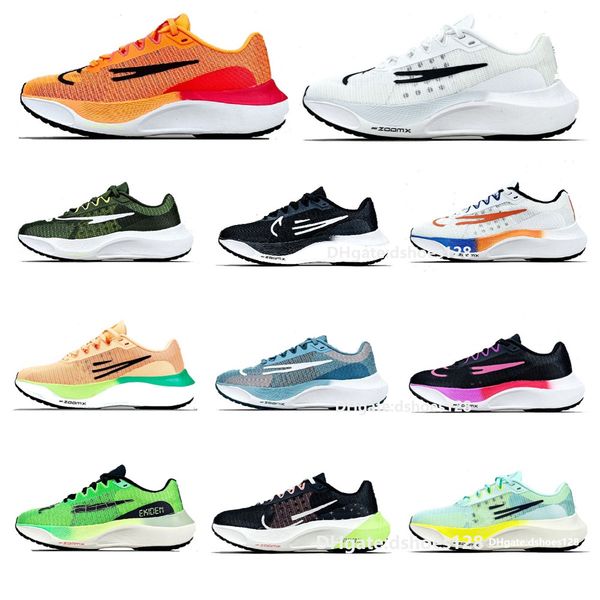 

zoom fly 5 running sneakers casual men women jogging trainers fast pack green black white particle grey peach cream green shock basketball s