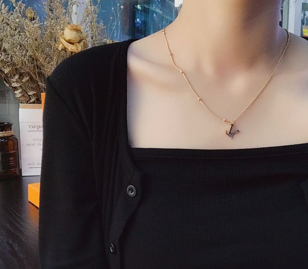 

necklace fashion classic necklace charm 18k plated agate pendant for women girl valentine's engagement designer jewelry gift, Silver