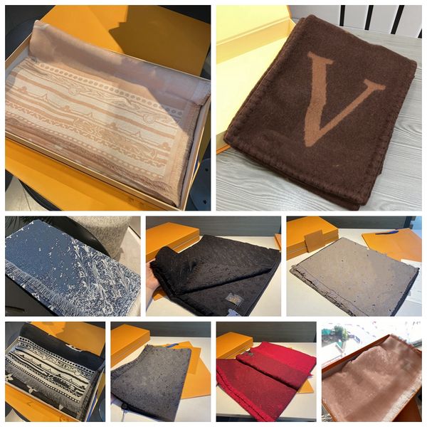 

23ss designer scarves original monogram split city classics men women cashmere scarf for winter womens and mens long wraps size, Blue;gray