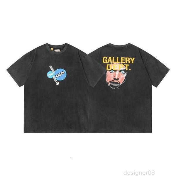 

hip-hop shirt letter mens old t dept galleryes washed shirts splash-ink 2023 street oversize short sleeve cpu4 19, White;black