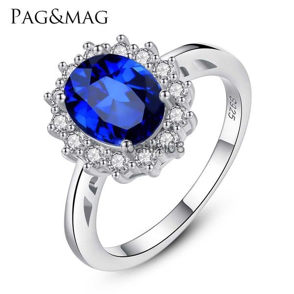 

band rings pag mag diana ring s925 silver jewelry kashmir blue treasure temperament personalized jewelry j230819