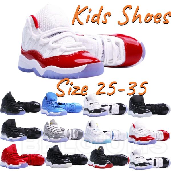 

kids shoes 11 cherry 11s basketball sneakers children youth sport shoe xi boys girls outdoor trainers kid big boy girl running sneaker cool, Black