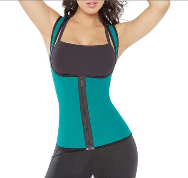 

double shoulder back support full neoprene vest waist cincher trainer fitness slimming waist corset xs2xl7768537, Black;brown