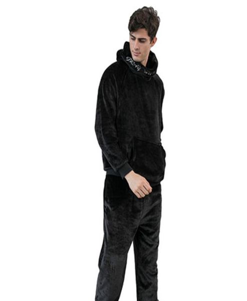 

men warm fleece onesie fluffy sleep lounge sleepwear one piece pyjamas male jumpsuits hooded onesies for mens7490143, Black;brown