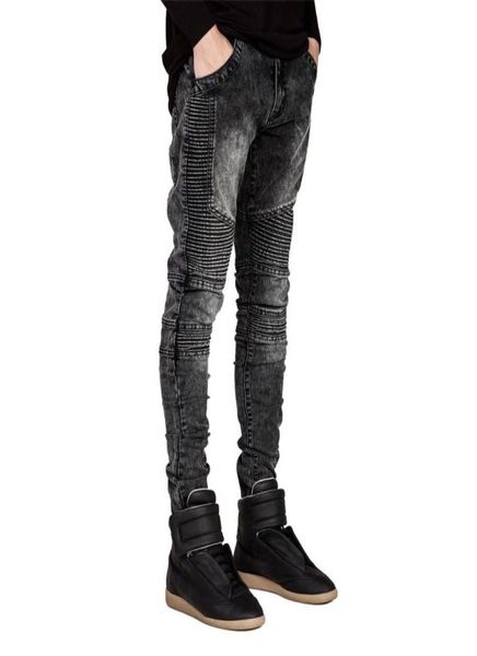 

wholemen jeans runway slim racer biker jeans fashion hiphop skinny jeans for men h02924115496, Blue