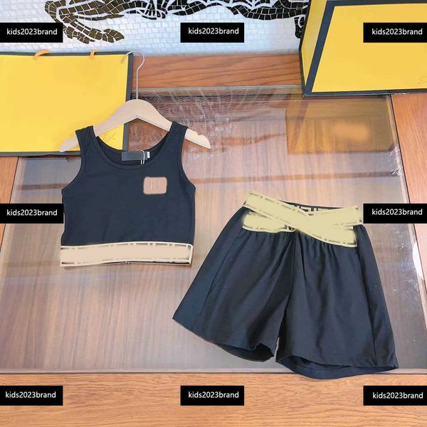 

kids designer clothes lovable baby sets summer tracksuit 2pcs sleeveless vest and interwoven shorts size 90-150 cm mar23, White