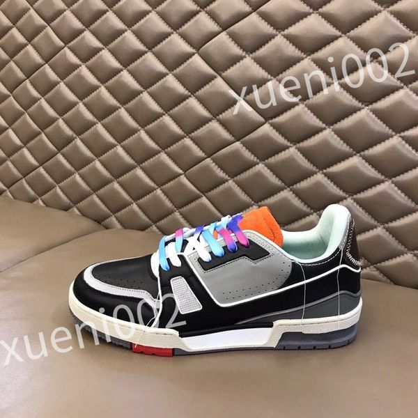 

new luxury men women leather sneakers leather flat trainers black mesh lace-up casual shoes outdoor runner trainers sport shoes size39-44 rd