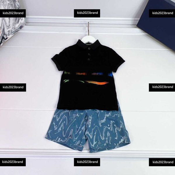 

kids designer clothes child sets baby sets 2pcs summer suits plush colored logo t-shirt and elastic belt shorts new arrival size 90-150 cm, White