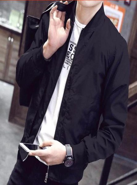 

new arrival spring autumn men039s jackets solid fashion coats male casual slim stand collar bomber jacket men overcoat92384669447934, Black;brown