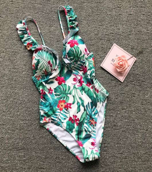 

2020 one piece swimsuit women swimwear monokini push up swimming suit ruffle bathers new bathing suit female beach fused xl m3777920, White;black
